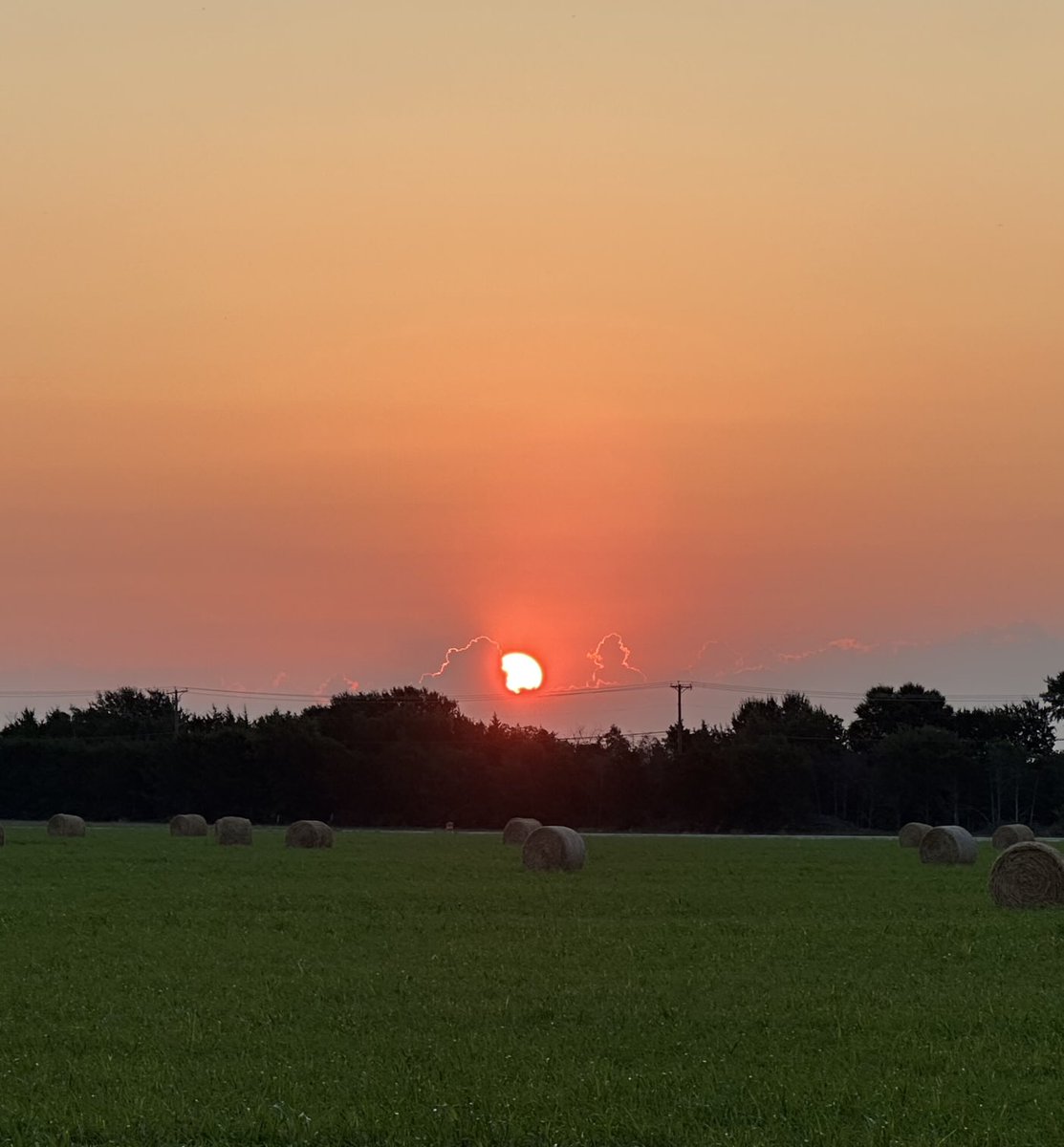 Tag123Random's tweet photo. Sunrise in Melissa, TX. ⁦@TxStormChasers⁩ ⁦⁩ ⁦@NBCDFWWeather⁩ https://t.co/SMyFTzyajr