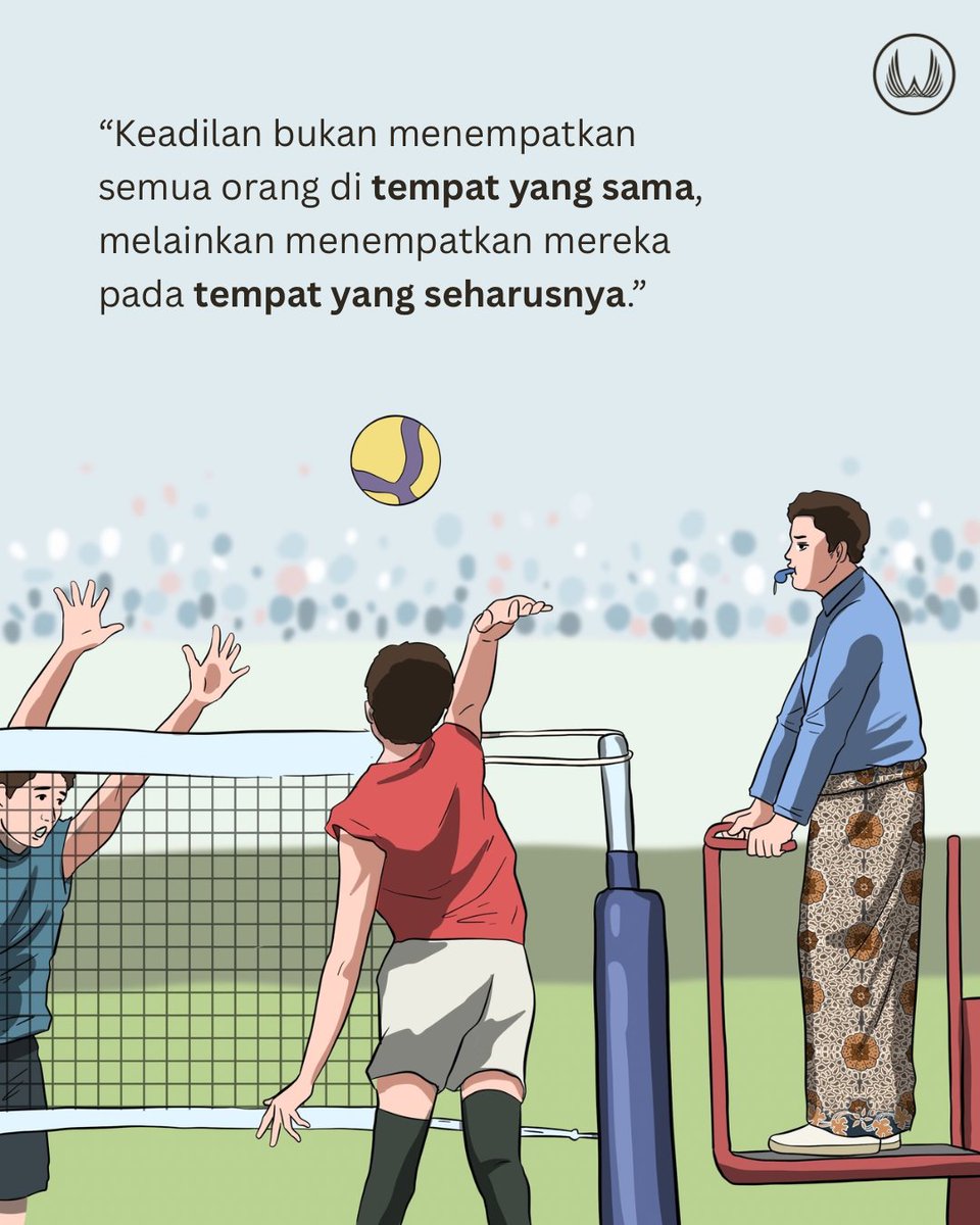 Keadilan tidak lahir tiba-tiba di masyarakat. Ia tumbuh dari kebiasaan kecil: menepati janji, tidak meremehkan orang, memberi hak pada yang berhak. Mulailah dari diri kita.