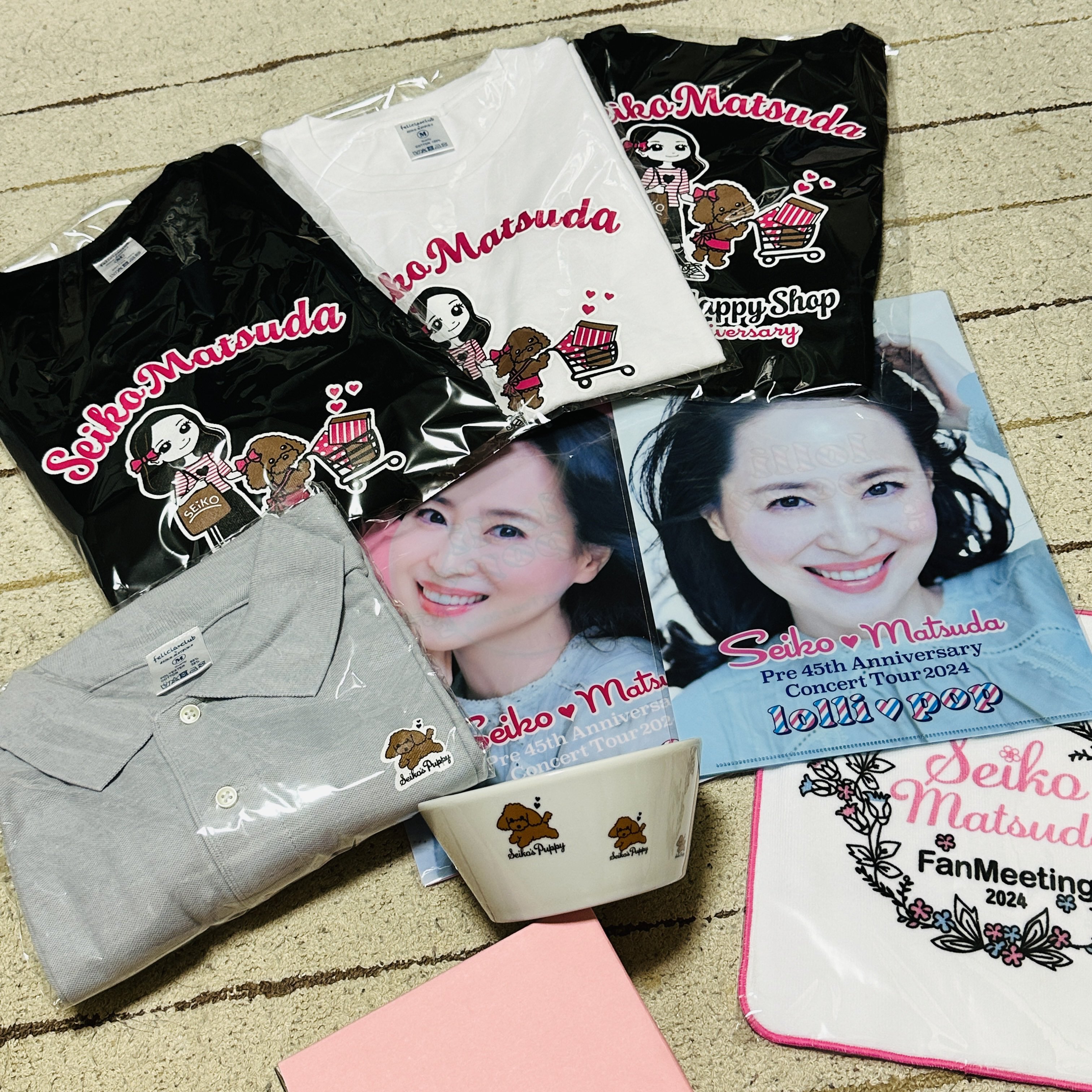 松田聖子さんfelicianclub ストライプハートタオル他【５点まとめ売り】 松田聖子さんfelicianclub ストライプハートタオル他【5点