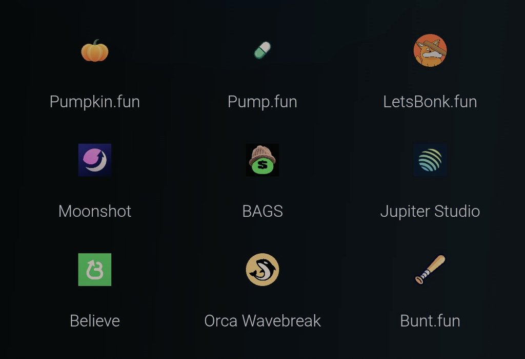 springboksonx's tweet photo. Currently live on:
@pumpkindotfun
@pumpdotfun
@bonkfun
@moonshot
@bags
@jup_studio
@believe
@orcawavebreak
@buntfun

More launchpads coming soon!
#Blade https://t.co/1ywEZld1Hi