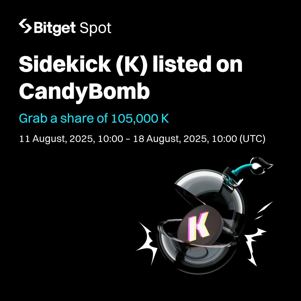BitgetAfrica's tweet photo. Deposit or trade to share 105,000 $K on CandyBomb! 

🍬 Join now: https://t.co/xEVkLtXiFo  #KlistBitget https://t.co/B5hc275f1S