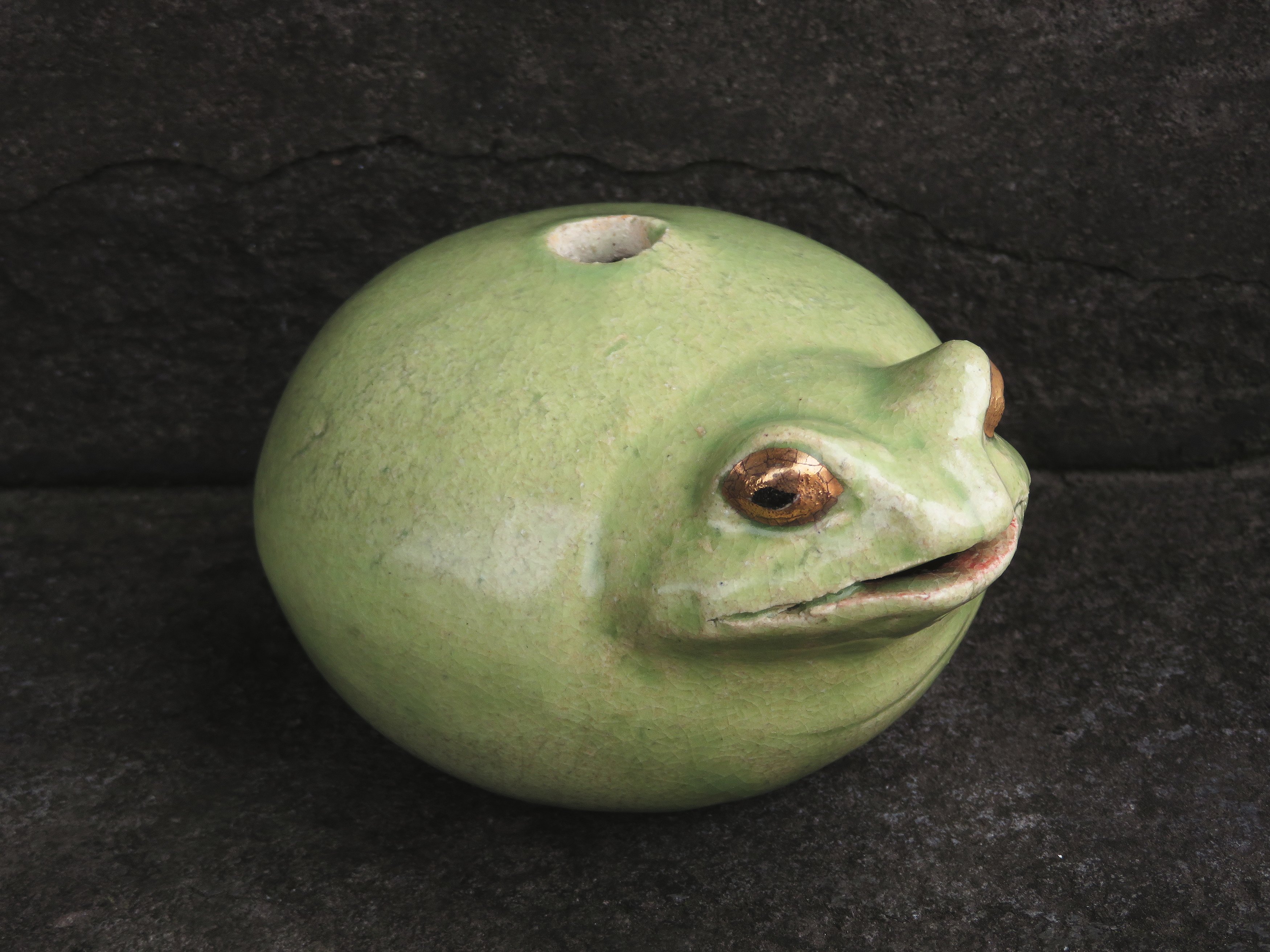 中国 蛙輪花鉢（洗筆）　u6230831 平安工房/古書わらべ on X: 