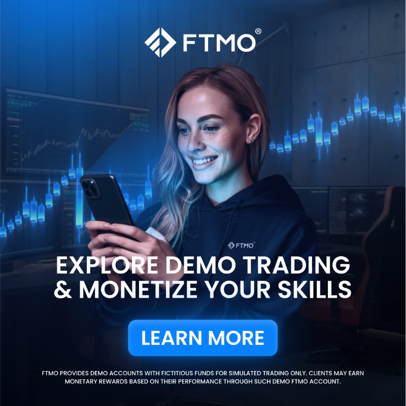 FTMO_com's tweet photo. Start earning rewards from trading on an FTMO Account. Improve your market skills and discover trading with larger amounts.