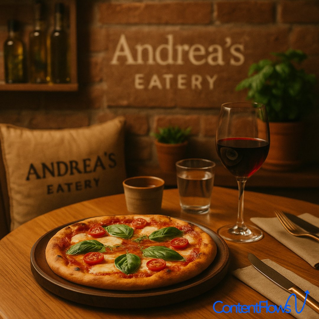 aicontentflows's tweet photo. Crafting Flavors with Style

 Andrea’s Eatery blends creativity and comfort, offering dishes that are as beautiful as they are delicious. 

With AI Content Flows, restaurants can turn their menu into visually stunning videos — from sizzling entrées to artful desserts — designed to spark cravings and drive reservations.

• Capture the vibrant colors and textures of signature dishes

 • Highlight the welcoming ambiance and stylish interiors

 • Showcase slow-motion plating and pouring for a cinematic touch

 • Leverage data-driven insights to optimize video content performance

Disclaimer: This image is not affiliated with or owned by Andrea’s Eatery. It was generated using open-source data as an example of AI-driven content creation. We respect and admire the Andrea’s Eatery brand, and this post is solely for illustrative purposes.

https://t.co/FTVLe9cHWX

 #AIContentFlows #trending #viral #trendingnow #gourmet #foodvideo #contentflows #culinaryart #foodie #restaurantmarketing #luxurydining #foodporn #platingart