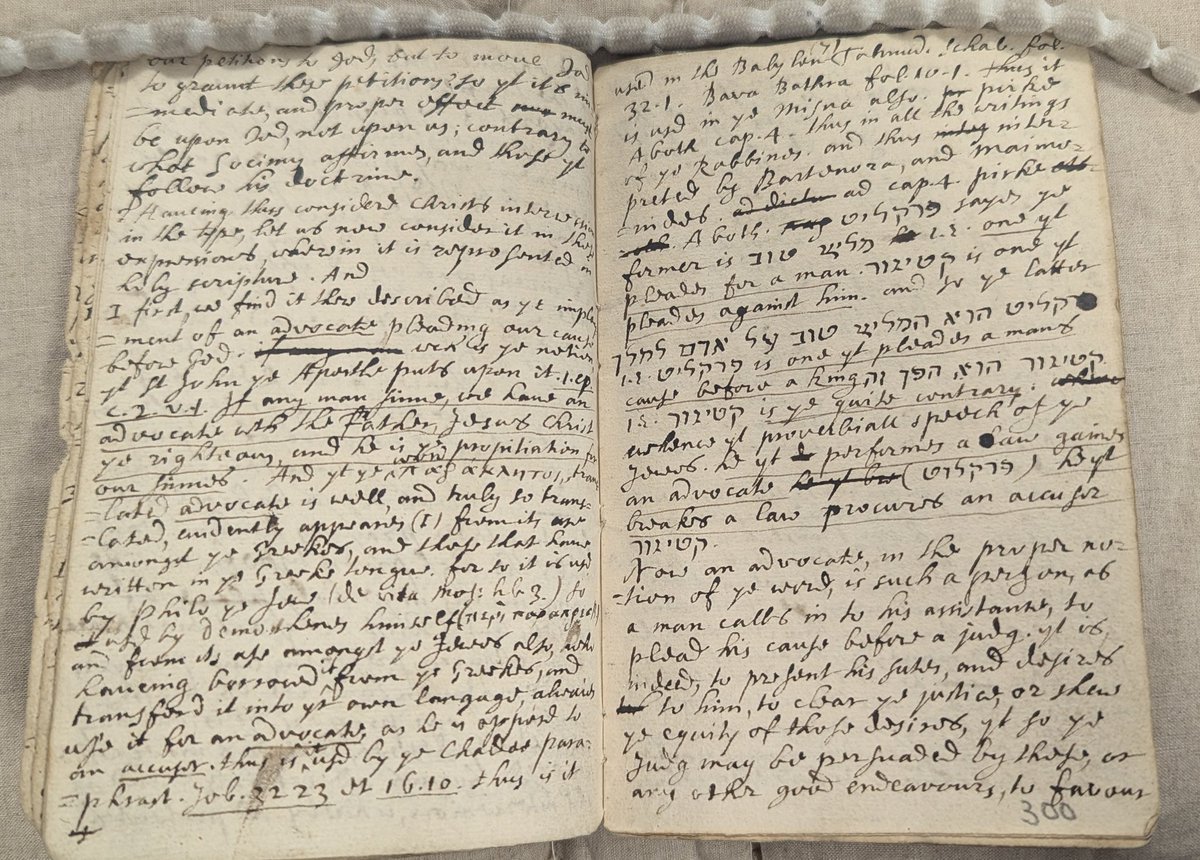 Honestly hard enough to read C17 sermon notes without also having to decide where the pastor (or congregant?!) has included only the Hebrew words for what is said...