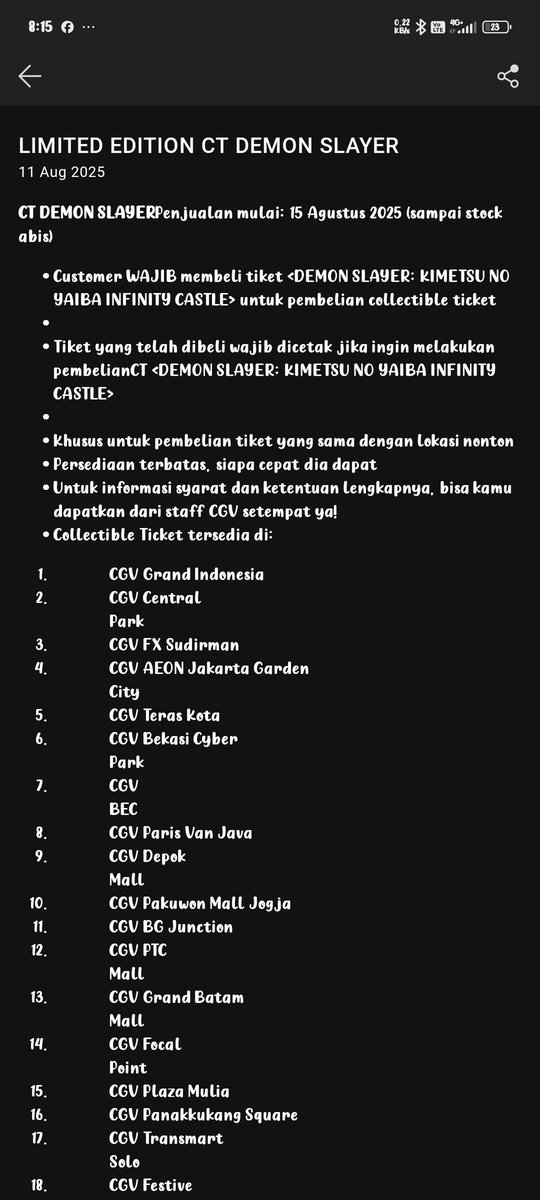 tk_pugtoad's tweet photo. Ketentuannya siapa cepat dia dapat tapi saking kecepatan malah yang gak dapet.. kocak bgt @CGV_ID gimana nih @SonyPicturesID ?? https://t.co/ZHNEFqH0nq