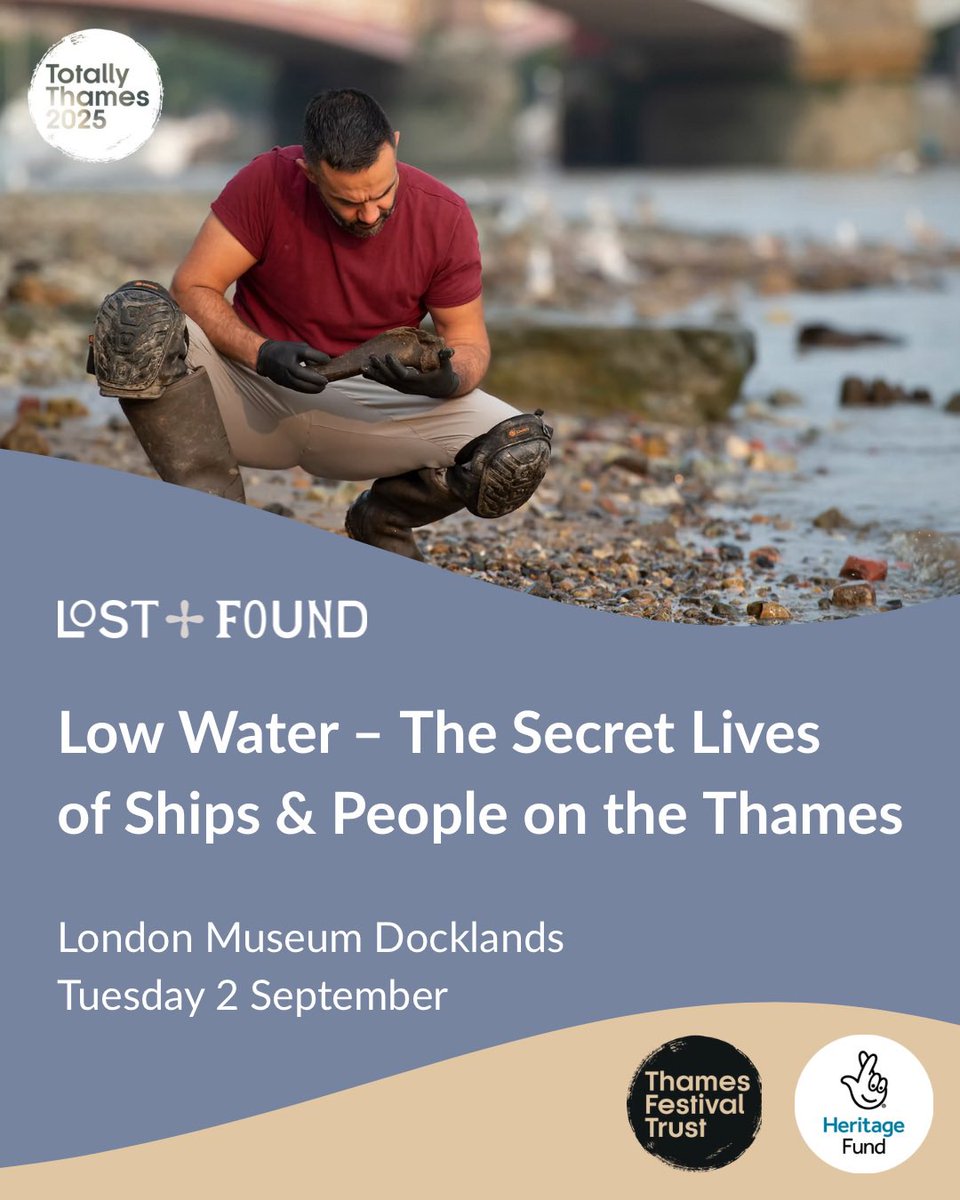Tom Chivers (@thisisyogic) on Twitter photo 👋 I’ve curated a series of mudlarking-themed events as part of <a href="/ThamesFestTrust/">Thames Festival Trust</a>’s heritage project Lost & Found.
Here’s the first: a panel discussion <a href="/LDN_Museum/">London Museum</a> on 2 Sept with Alessio Checconi, Nadia Hirsi, Hannah Stockton & <a href="/DrAnnaLoisMckay/">Dr Anna McKay</a>
Book now: thamesfestivaltrust.org/whats-on/lost-… 👋 I’ve curated a series of mudlarking-themed events as part of <a href="/ThamesFestTrust/">Thames Festival Trust</a>’s heritage project Lost & Found.
Here’s the first: a panel discussion <a href="/LDN_Museum/">London Museum</a> on 2 Sept with Alessio Checconi, Nadia Hirsi, Hannah Stockton & <a href="/DrAnnaLoisMckay/">Dr Anna McKay</a>
Book now: thamesfestivaltrust.org/whats-on/lost-…