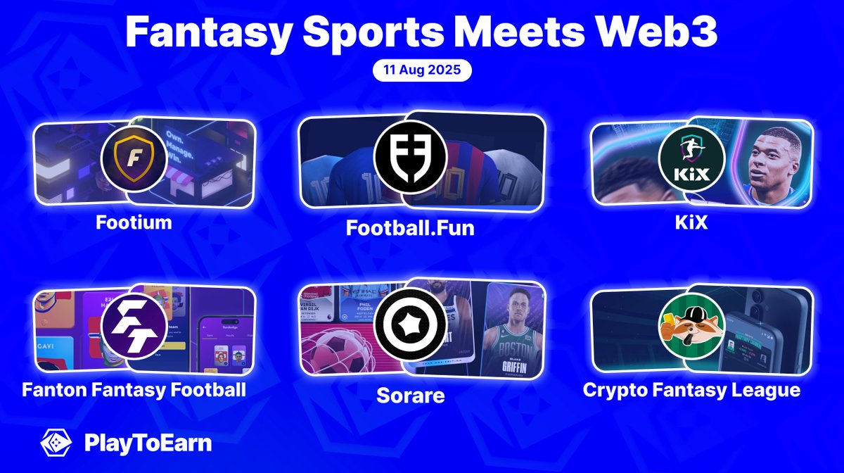 PlayToEarn (@playtoearn) on Twitter photo Check out these projects where Web3 meets Fantasy Sports โฝ๏ธ๐
These projects, featuring NFT collectibles, bring real-world sports like basketball and football on-chain! ๐
๐น<a href="/footballdotfun/">Football.Fun</a>
๐น<a href="/kix_digital/">KiX Sports NFT Exchange</a>
๐น<a href="/Sorare/">Sorare</a>
๐น<a href="/Footium/">Footium</a>
๐น<a href="/cfldotfun/">Crypto Fantasy League | Live on Seeker ๐ฑ</a>
๐น<a href="/FantasyFanton/">Fanton Fantasy Football</a> Check out these projects where Web3 meets Fantasy Sports โฝ๏ธ๐
These projects, featuring NFT collectibles, bring real-world sports like basketball and football on-chain! ๐
๐น<a href="/footballdotfun/">Football.Fun</a>
๐น<a href="/kix_digital/">KiX Sports NFT Exchange</a>
๐น<a href="/Sorare/">Sorare</a>
๐น<a href="/Footium/">Footium</a>
๐น<a href="/cfldotfun/">Crypto Fantasy League | Live on Seeker ๐ฑ</a>
๐น<a href="/FantasyFanton/">Fanton Fantasy Football</a>