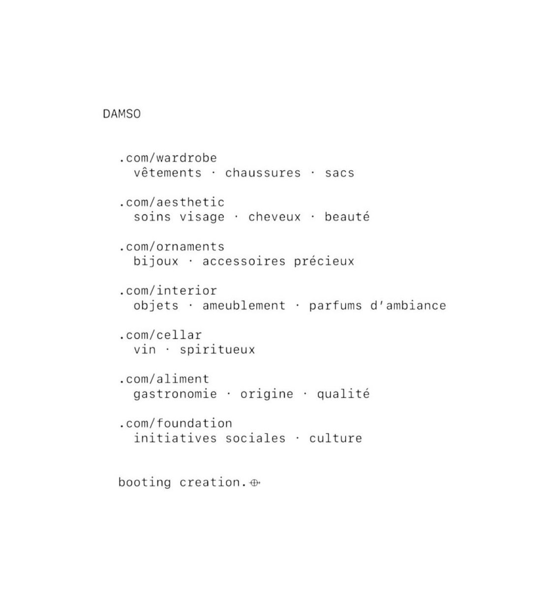 🚨 DAMSO annonce l’arrivée PROCHAINE de « BYH² » !! 

▫️Vêtements
▫️Soins visages 
▫️Bijoux
▫️Vin
▫️Gastronomie
▫️Fondation