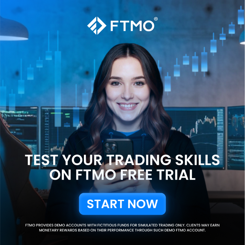 FTMO_com's tweet photo. Do you have what it takes to pass the FTMO Free Trial? Sign up and start now.