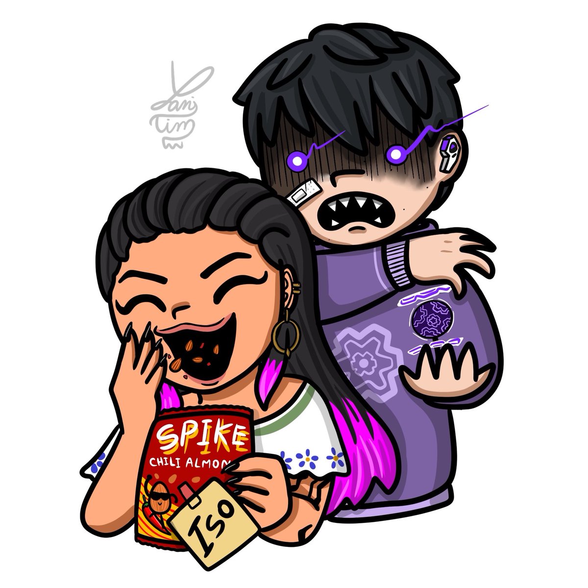 Yanitim1's tweet photo. Night snack 🌶️🫘
In the lore, There’s someone who likes to eat  other agent snacks late at night .
#VALORANT #ValorantArt #VALORANTfanart #iso #reyna https://t.co/RHdXaoSHHI