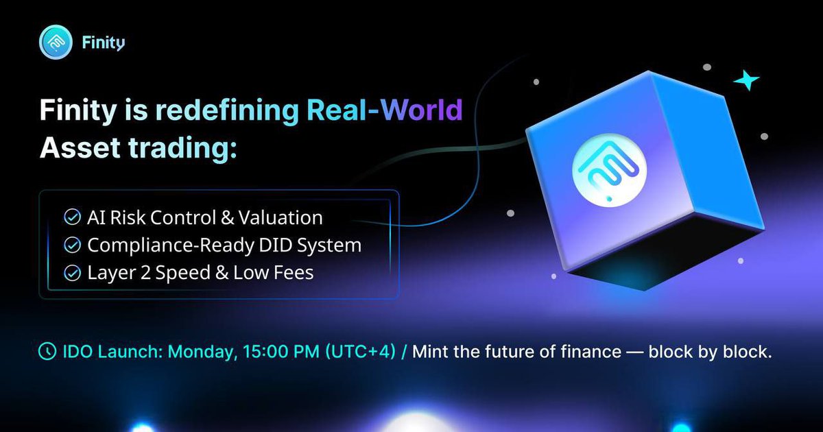 OrioN 🐳 I I (@abrarlegit) on Twitter photo 🔥 $FNY IDO is LIVE TONIGHT!
AI + RWA + Layer2 = The NEXT narrative.
Miss this, miss the bull run. 🚀
<a href="/FinityWeb3/">FinityWeb3</a> 🔥 $FNY IDO is LIVE TONIGHT!
AI + RWA + Layer2 = The NEXT narrative.
Miss this, miss the bull run. 🚀
<a href="/FinityWeb3/">FinityWeb3</a>