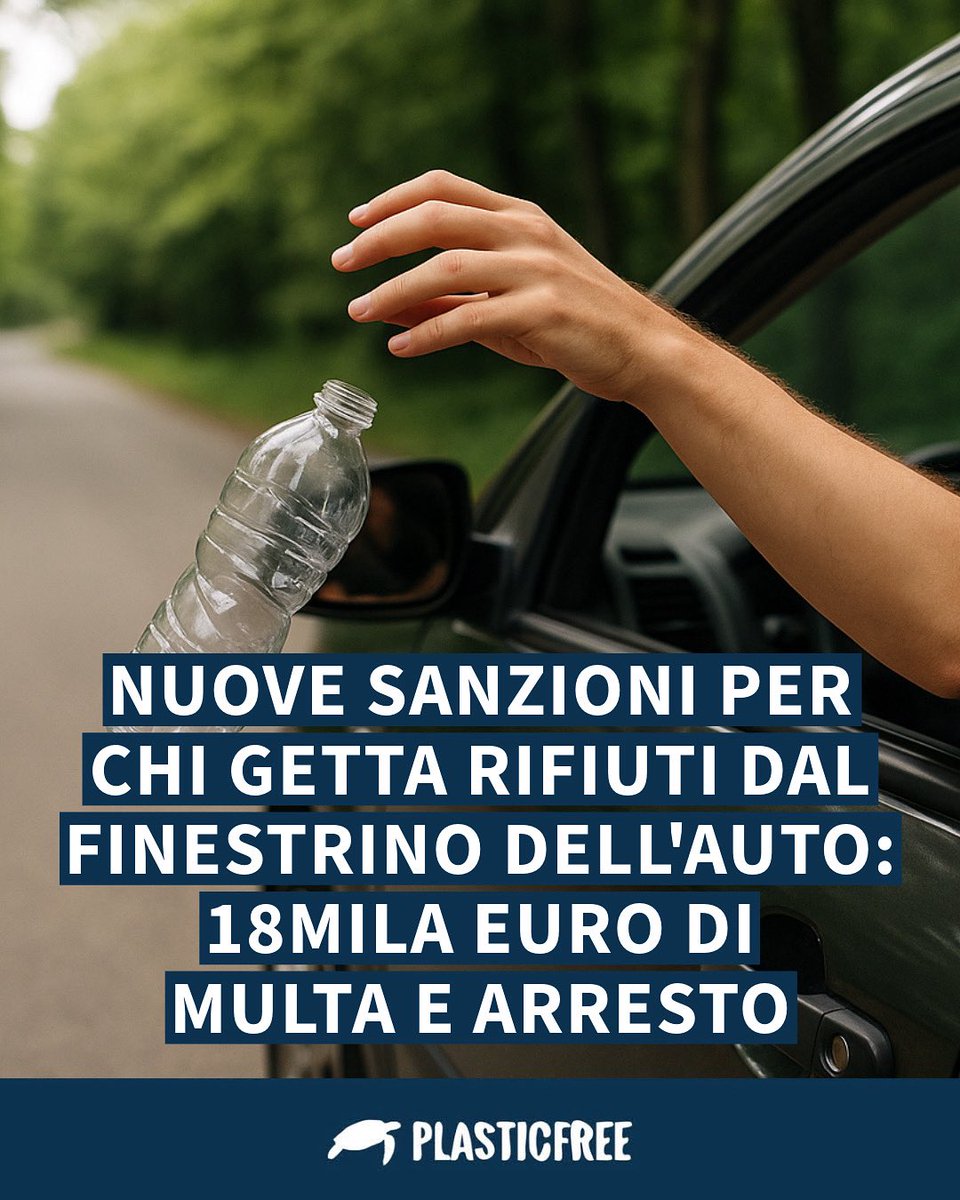 Tolleranza zero per chi getta rifiuti nell’ambiente. Un passo avanti fondamentale nella lotta contro una delle pratiche più vergognose e dannose per il nostro ambiente e la nostra comunità

#plasticfree
