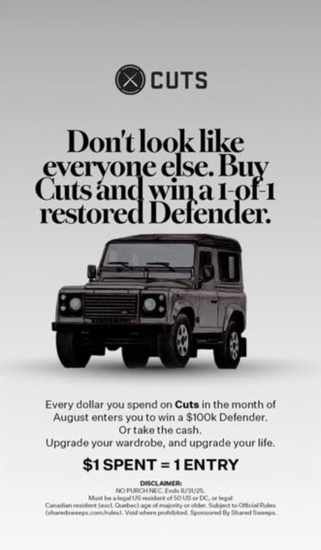 The newest acquisition strategy from DTC brands - let’s give away a car!!

This is the 3rd brand I’ve seen pull this tactic this year.

I’m sure these brands are seeing a lift in revenue but here are some of the potential downsides to account for before testing this for your