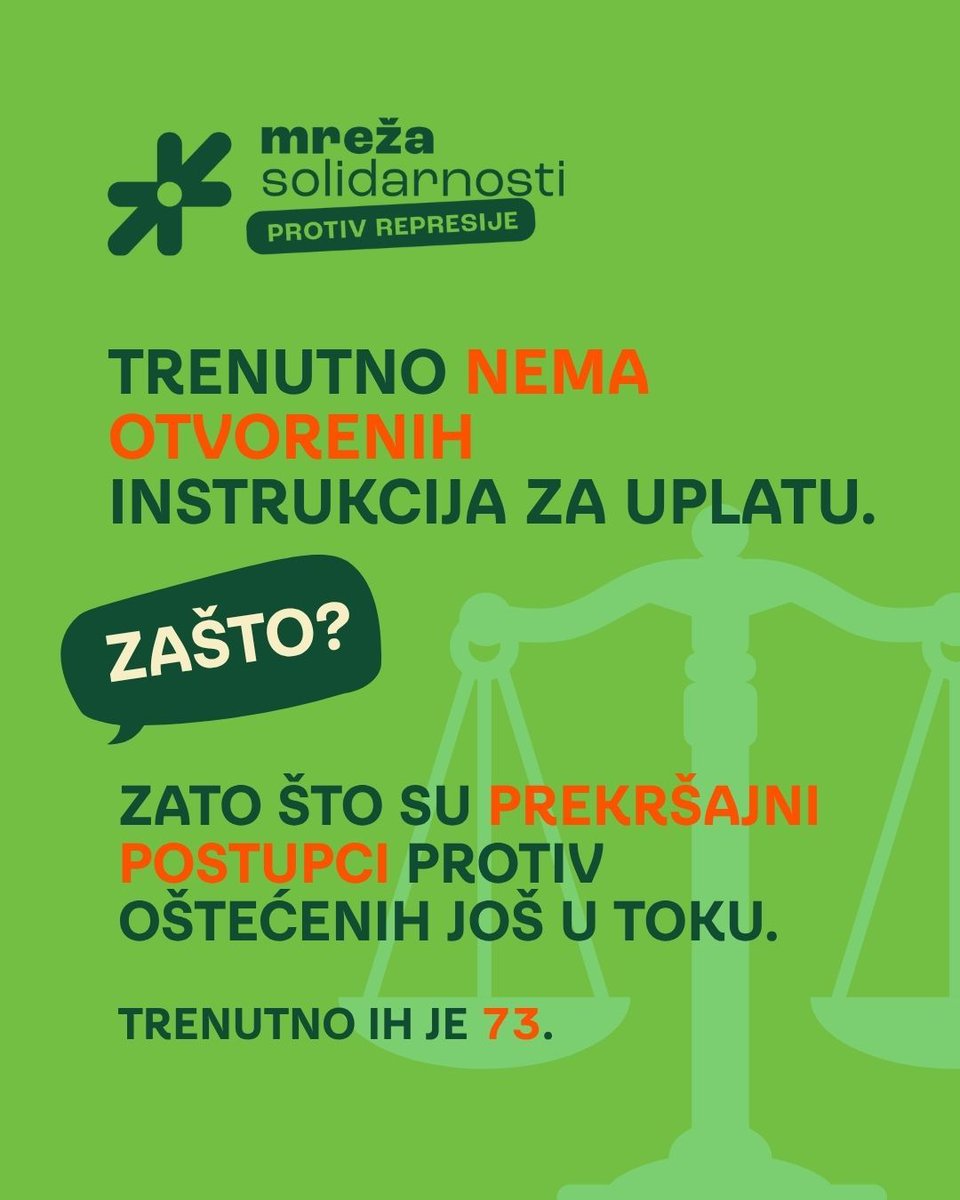 Mreza_Sol's tweet photo. Solidarno nastavljamo borbu!
Trenutno je u Mreži 73 oštećenih protiv kojih su podnete prekršajne prijave.
https://t.co/QFrAHlX5u6
#MrežaSolidarnostiProtivRepresije #ITSrbija #pobunjeniuniverzitet #stit #solidarnost #pravda #otpor #mrezasolidarnosti #stoprepresiji https://t.co/O03sKBumbq