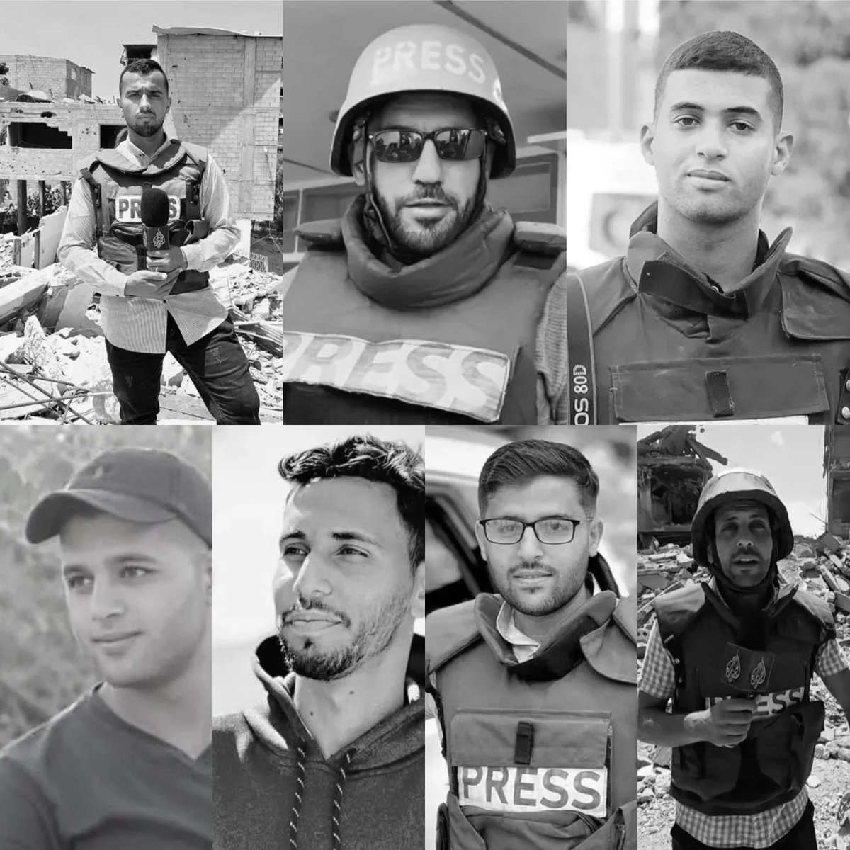 hasniabidi's tweet photo. L’armée #israélienne tue un journaliste palestinien tous les 3 jours. 238 journalistes assassinés en 675 jours. #Nétanyahou occupe et tue un peuple en toute impunité. Son autre objectif: tuer et affamer sans image. 
Le journalisme n’est pas un crime. #anasalsharif https://t.co/ggzVmEds13