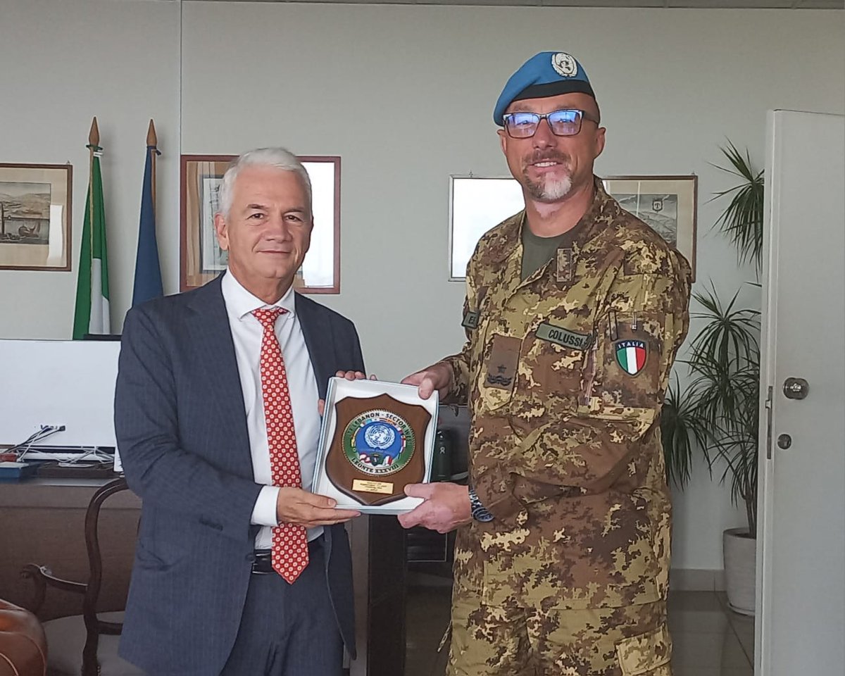 ItalyinLebanon's tweet photo. Courtesy call with Sector West Commander, Gen. Colussi, reaffirming the strong synergy between diplomatic and military components.
Italy’s remarkable role in @UNIFIL_ continues to reflect dedication, professionalism, and a deep commitment to #peace in #southLebanon. https://t.co/eKnbiKIlX6