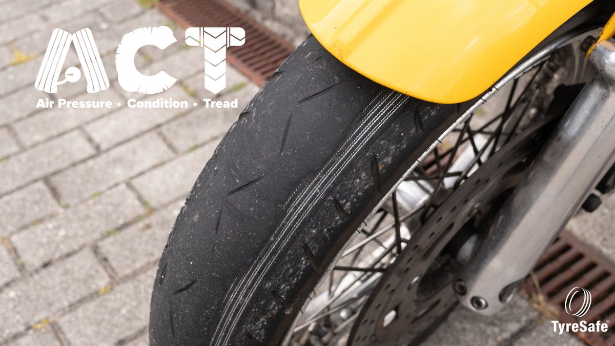 Rev up and get ready to go with a quick 5-minute tyre check before every journey. Just think ACT - Air Pressure, Condition, and Tread Depth. #Motorcycle #Scooter #Moped #WhateverYouRide