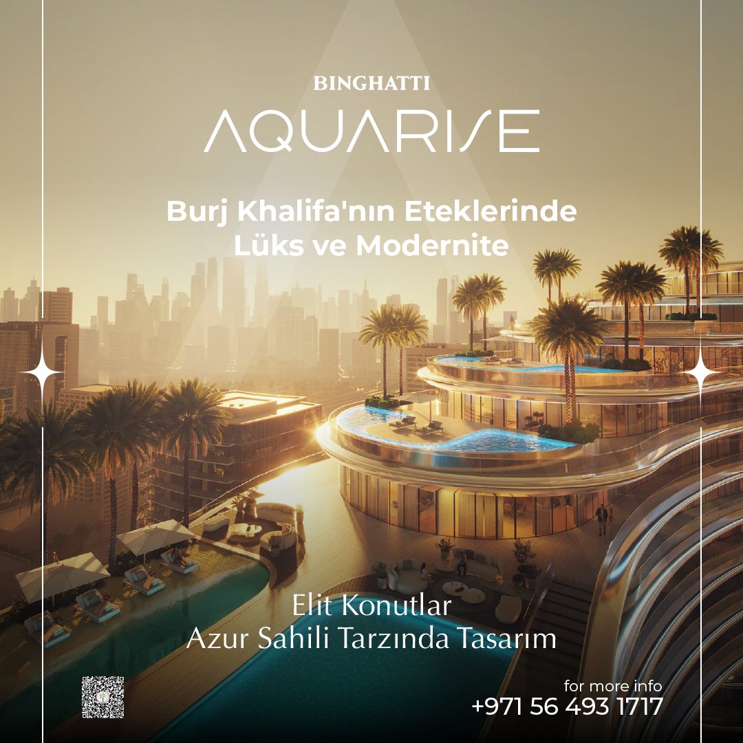 textureuae's tweet image. Binghatti Aquarise ile gökyüzüne yükselin, lüksün ve zarafetin buluşma noktası.
📍 Business Bay, Dubai | 🏙️ Yüksek katlarda ayrıcalıklı yaşam
#BenghatiAquarise #DubaiEmlak #BusinessBay #LüksYaşam #DubaiDaire #DubaiYatırım #DubaiLuxury #DubaiHayatı #EmlakDubai #YüksekKatYaşam #dxb
