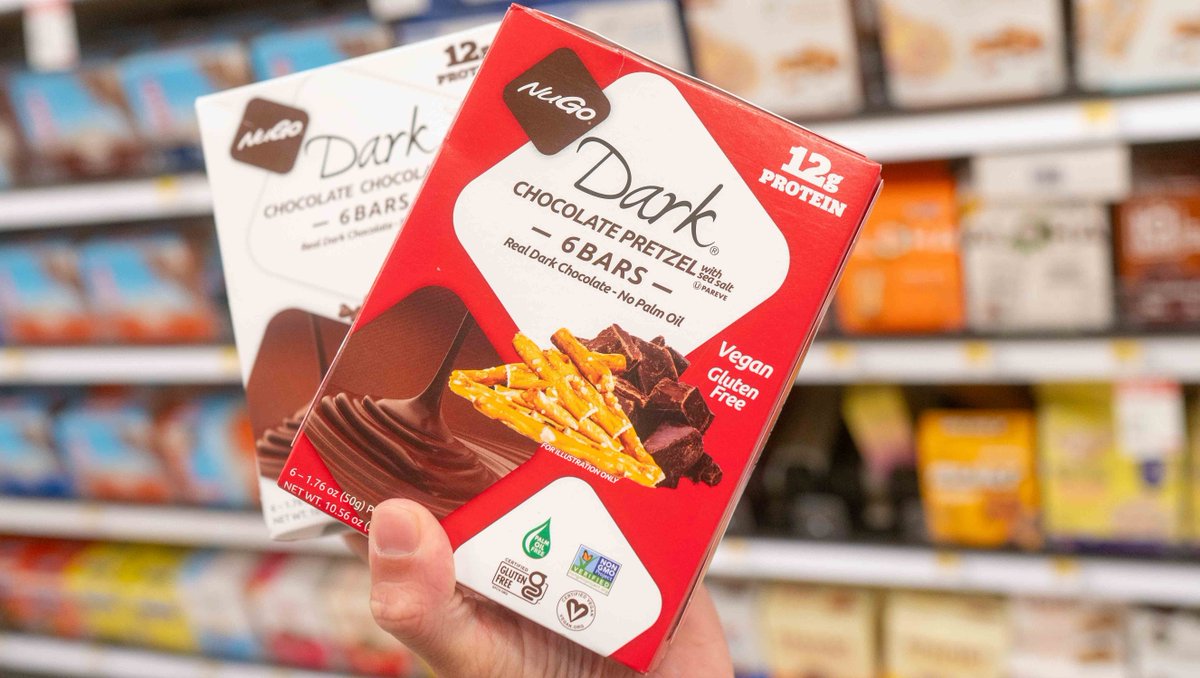 NuGoNutrition's tweet photo. Spotted: your next snack obsession at @Target 🤎🍫

NuGo Dark Chocolate Pretzel &amp; Chocolate Chocolate Chip bars are now in 1,000+ stores nationwide!

Seen them yet? 👀 #nugobars #targetfinds https://t.co/xgs2PMbYMj