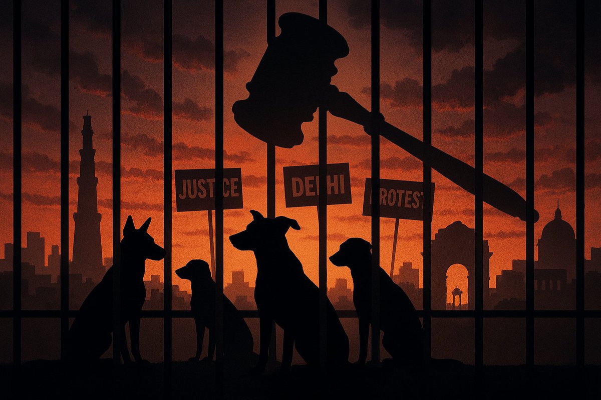 KeshavMaini123's tweet photo. 1/ 🚨⚖️ The Supreme Court’s order to lock up 10L stray dogs in Delhi is illegal, inhumane &amp; unconstitutional. It will worsen rabies, cause mass deaths.

Sign: https://t.co/Ysr3CiEbJC
@rashtrapatibhvn

#SaveDelhiDogs #AnimalRights #justiceBRGavai
Here’s the truth (Cont. Reading)👇 https://t.co/k7YpnVoLM9