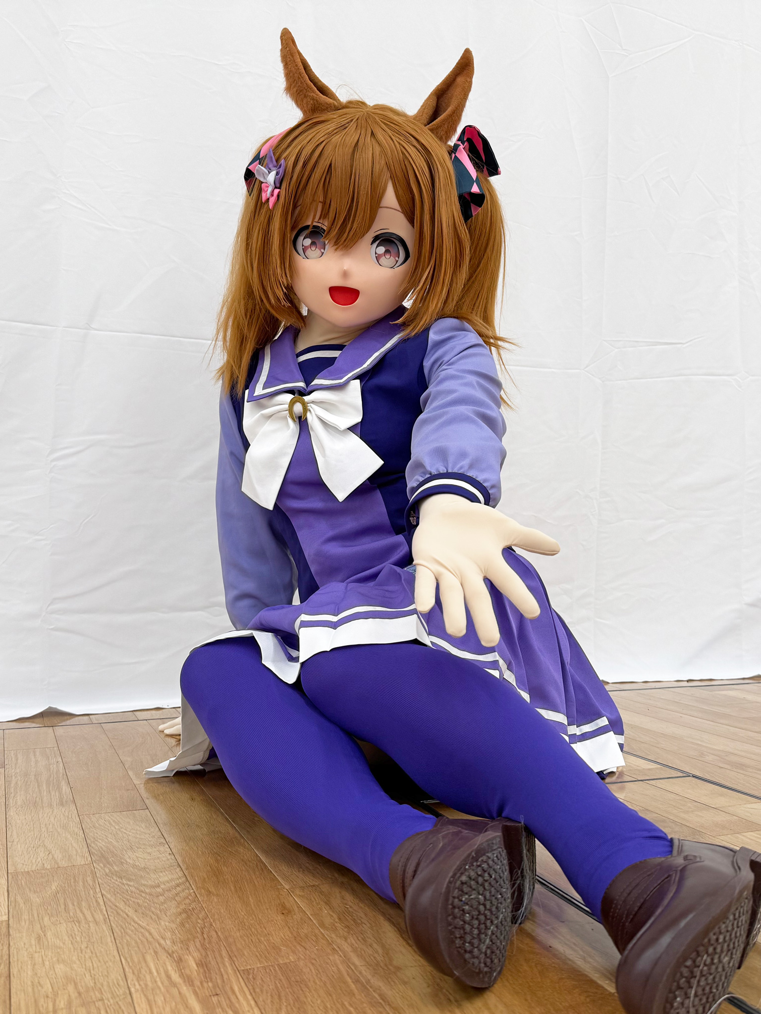 ゆきちゃん様☆コヤンイサムチョン☆ミニトートバッグ　いちごケーキ柄　くま着ぐるみ ゆきちゃん様☆コヤンイサムチョン☆ミニトートバッグ いちご