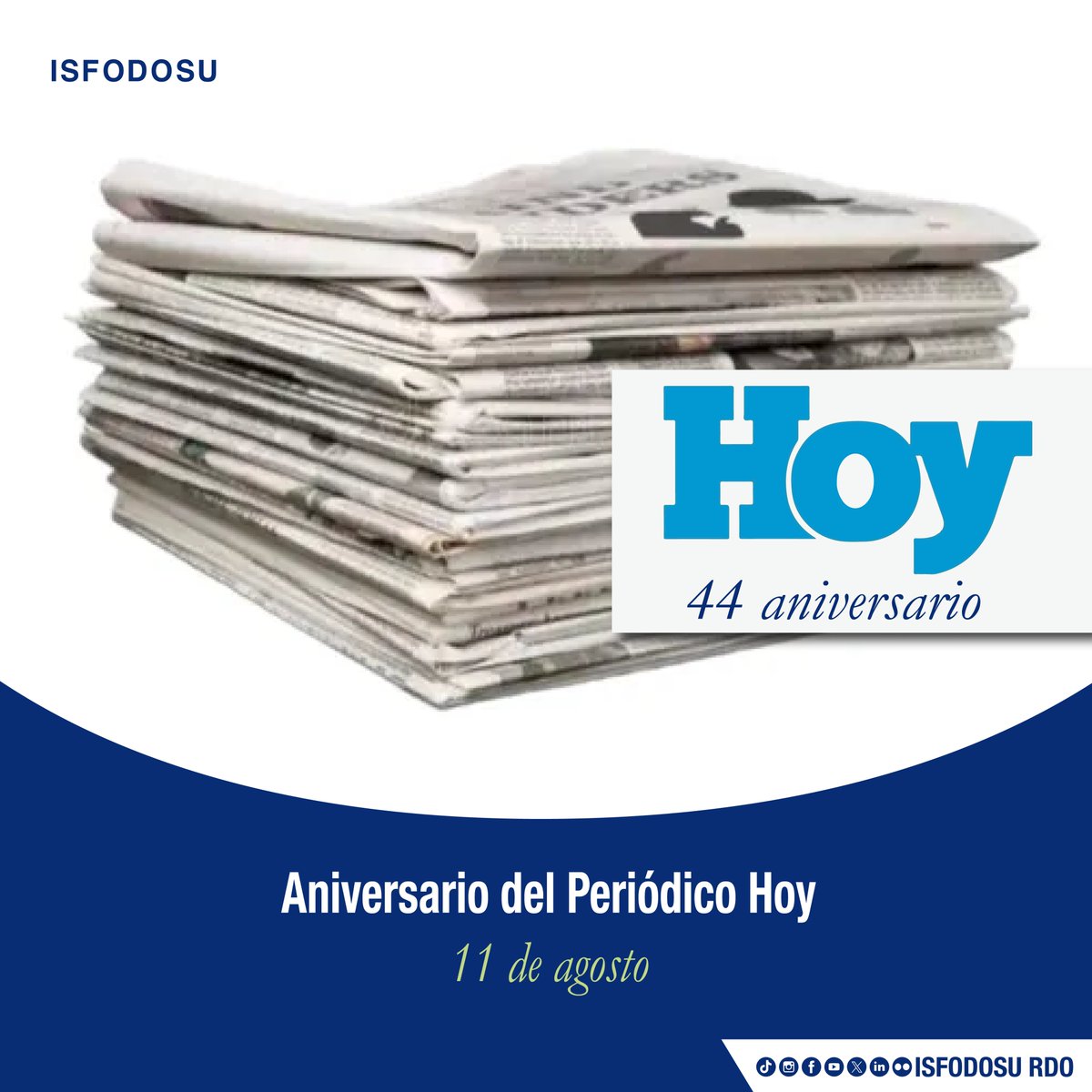 Inst. Superior Salomé Ureña (@isfodosurdo) on Twitter photo 👏Felicitamos al equipo del periódico <a href="/PeriodicoHoy/">Periódico Hoy</a> por sus 44 años de trayectoria como un medio comprometido con la veracidad y la transparencia. A lo largo de estas más de cuatro décadas, han sabido preservar con esmero una línea editorial firme, dedicada a las mejores causas 👏Felicitamos al equipo del periódico <a href="/PeriodicoHoy/">Periódico Hoy</a> por sus 44 años de trayectoria como un medio comprometido con la veracidad y la transparencia. A lo largo de estas más de cuatro décadas, han sabido preservar con esmero una línea editorial firme, dedicada a las mejores causas