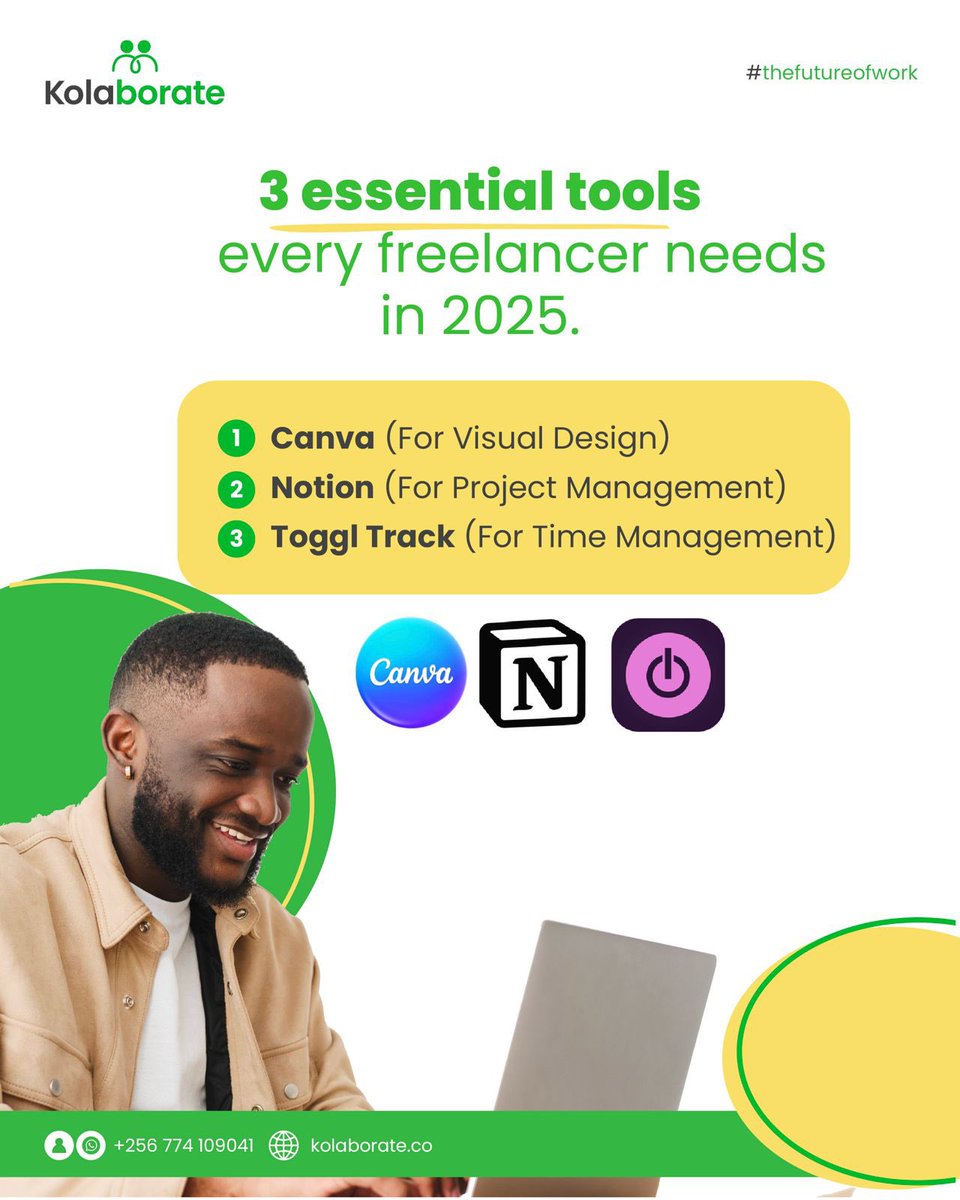 3 essential tools every Ugandan freelancer needs in 2025. Inbox to get detailed breakdown of each tool.
