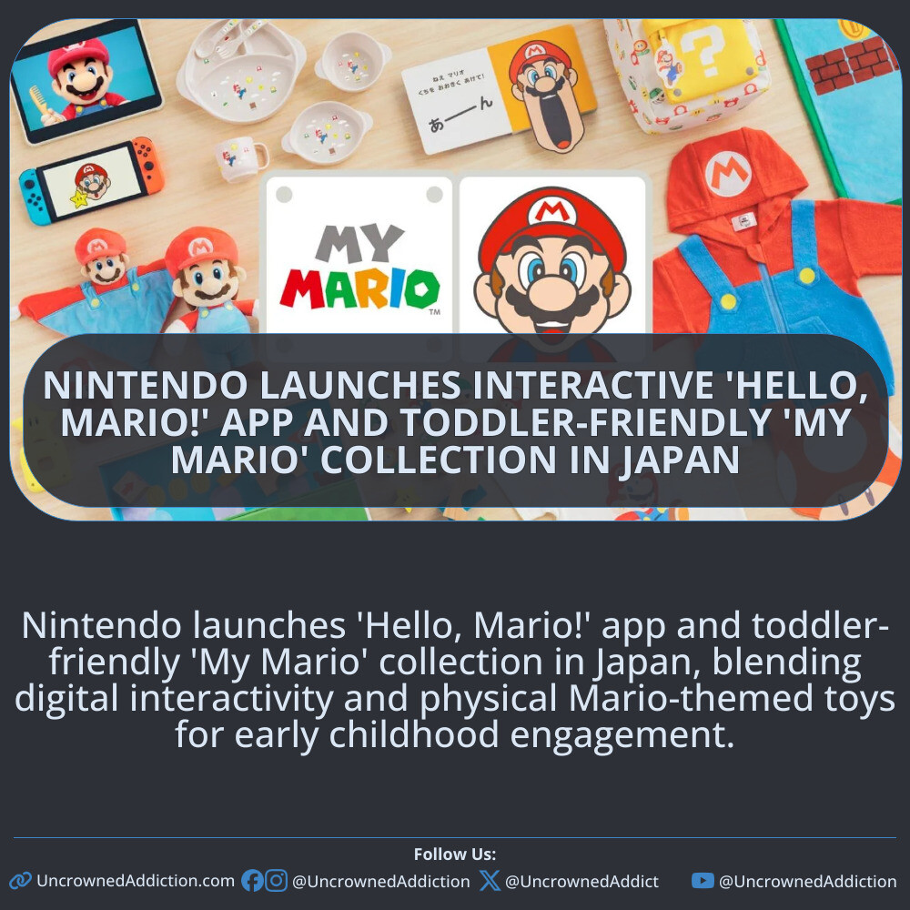 Nintendo launches 'Hello, Mario!' app and toddler-friendly 'My Mario' collection in Japan, blending digital interactivity and physical Mario-themed toys for early childhood engagement.

#HelloMario #MyMarioCollection #NintendoFamily