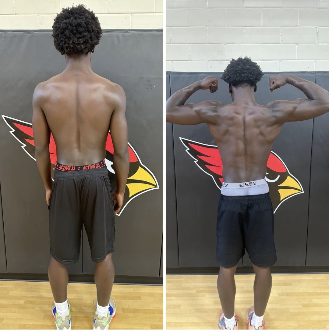 THEVALLEYMBB's tweet photo. In just 4 weeks. Strength up, game up. The grind never stops. 🔴⚫ #CardinalBuilt #OurWay @jayrefro https://t.co/pubNRcIkUo