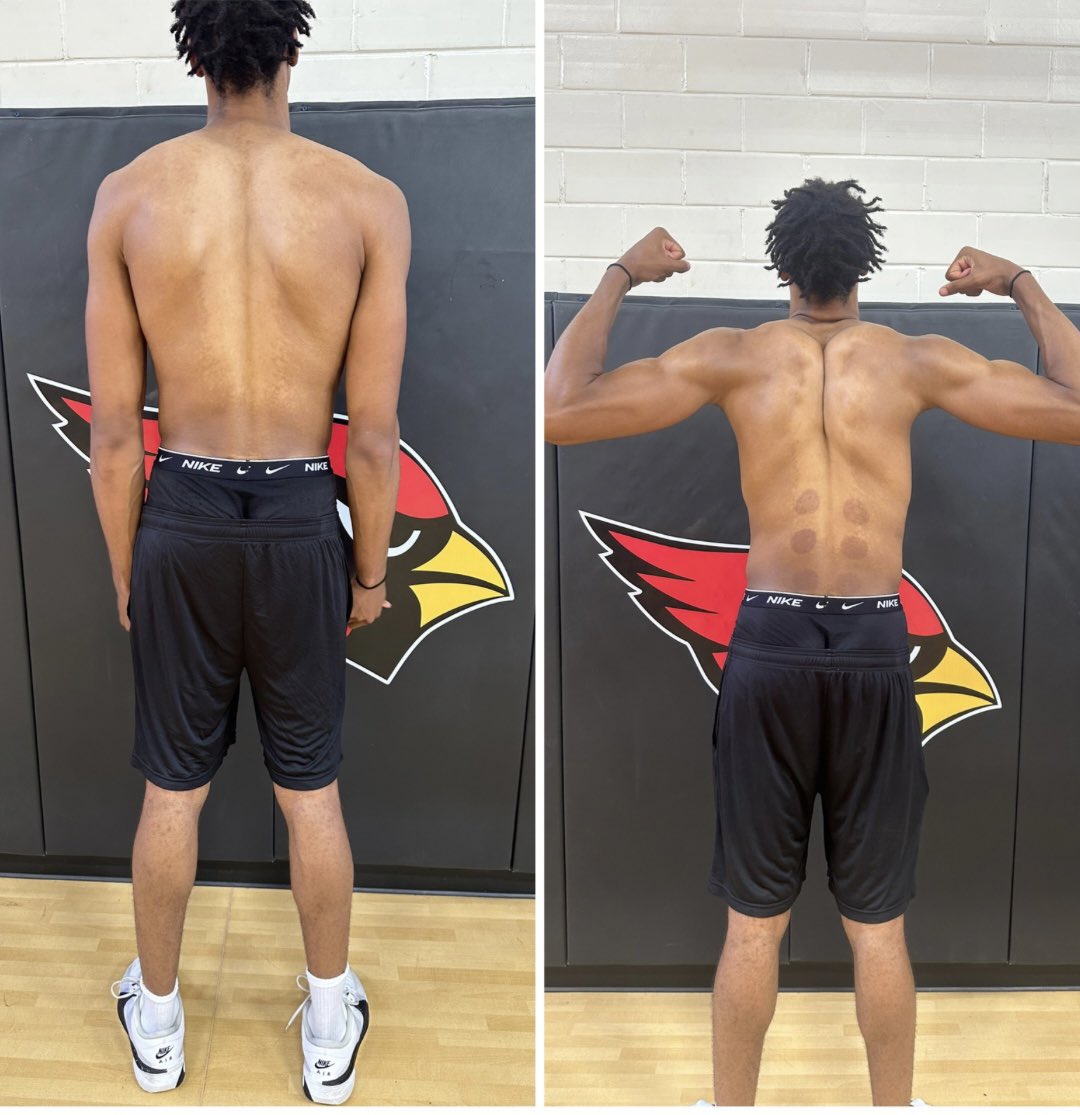 THEVALLEYMBB's tweet photo. In just 4 weeks. Strength up, game up. The grind never stops. 🔴⚫ #CardinalBuilt #OurWay @DerelleDesiree https://t.co/A1RsxrCYhE