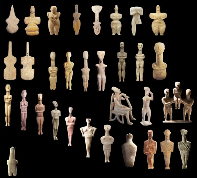 AttikusArgonaut's tweet photo. 6) Lastly, by acknowledging these early colonizing directions and developments, it allows us to situate the "symbolic grammar" of the #Cycladic culture within a clear continuum of development from the distant Neolithic right up to the height of ECII Keros-Syros cultural influence.
It allows us "trace" the evolution of symbolic forms from the approximate directions from whence they came, establishing a unique framework from which to engage with this ancient symbolism.
(This is further developed in Part 2 and only briefly touched on here).