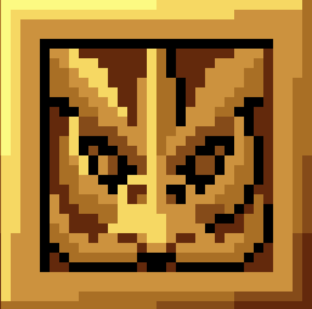 The mask shown here is based on this one tile from labyrinth zone from Sonic 1!