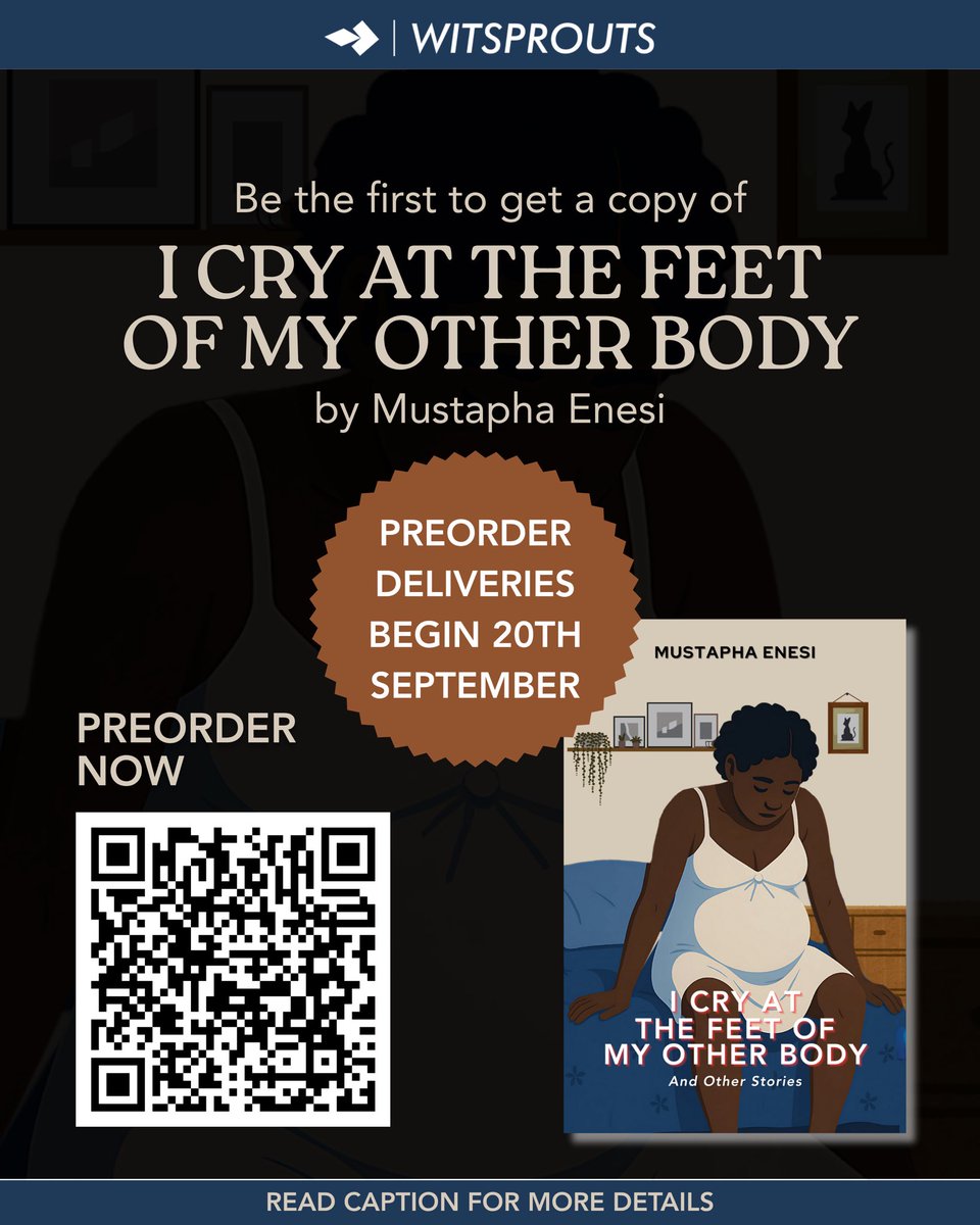 Preorder deliveries for Mustapha Enesi’s book begin September 20th. Be one of the first to own a copy of this collection by making a purchase today. Deliveries for purchase after the preorder period will begin later in October.

Preorder Now: witsprouts.com/product/i-cry-…