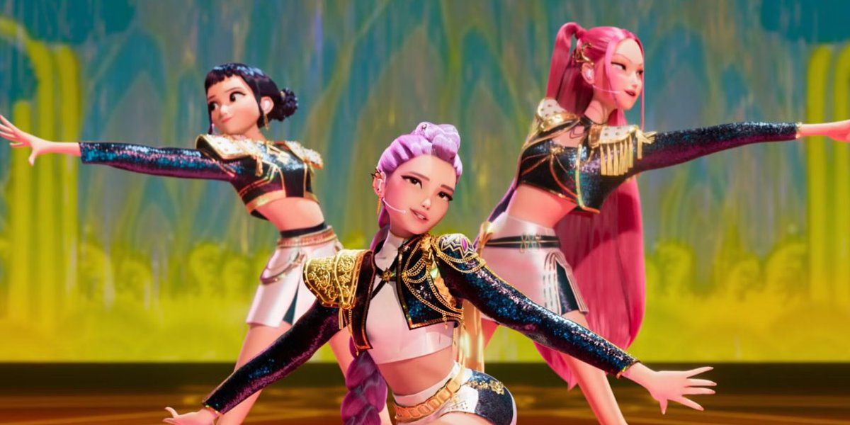 PopCrave's tweet photo. HUNTR/X becomes the first K-pop girl group in history to score a #1 single on the Hot 100. https://t.co/VKBnfDMSY0