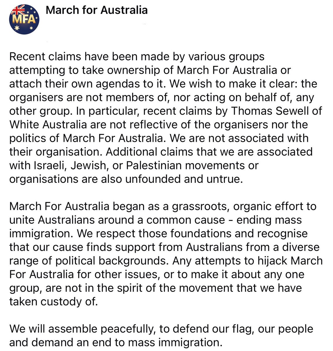 marchforaus's tweet photo. As the thread for our press release was not displaying correctly for some, here it is in picture format: https://t.co/ubxjj7qjMJ