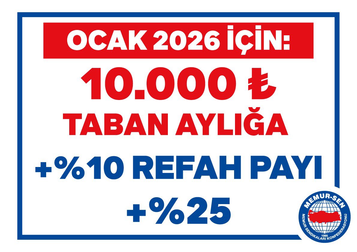 İŞVERENİN TEKLİFİ GELMELİ
GEÇMİŞ KAYIPLARI TAZMİN ETMELİ
GELECEK KAYGILARI BİTİRMELİ

Kamu İşvereni
Kamu Görevlilerine ilişkin açıklayacağı teklif;  
enflasyonu ezen, reel alım gücünü artıran teklif gelsin istiyoruz…

#MemurTeklifBekliyor

<a href="/_cevdetyilmaz/">Cevdet Yılmaz</a>
<a href="/isikhanvedat/">Prof. Dr. Vedat Işıkhan</a>