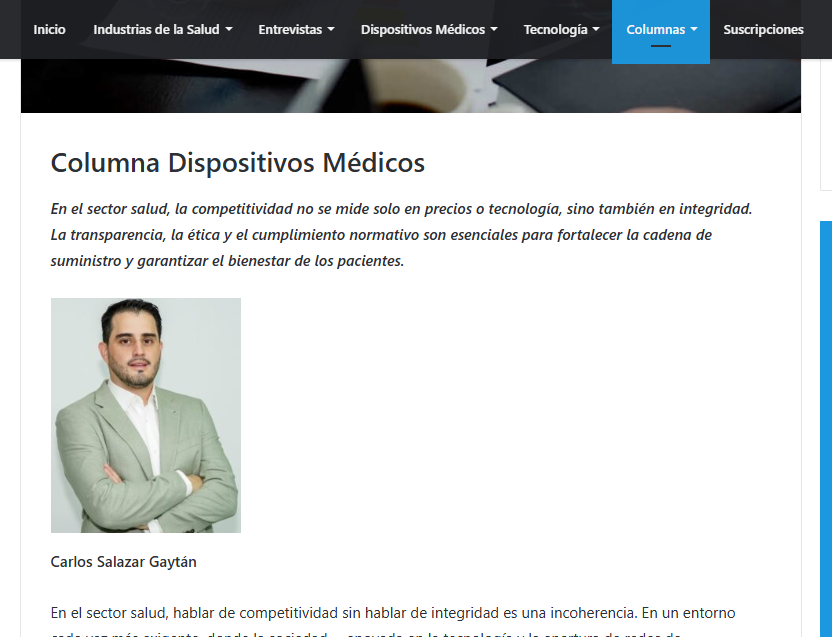 DispositivoMed's tweet photo. La integridad y el compliance son la base de cadenas de valor sólidas y sostenibles en salud.
Gracias a @MundoFarmaMx y a Jorge Castillo por el espacio.

🔗 https://t.co/EkvV4i5vKK
#Salud #Compliance #Sostenibilidad https://t.co/WxPDioPmXH