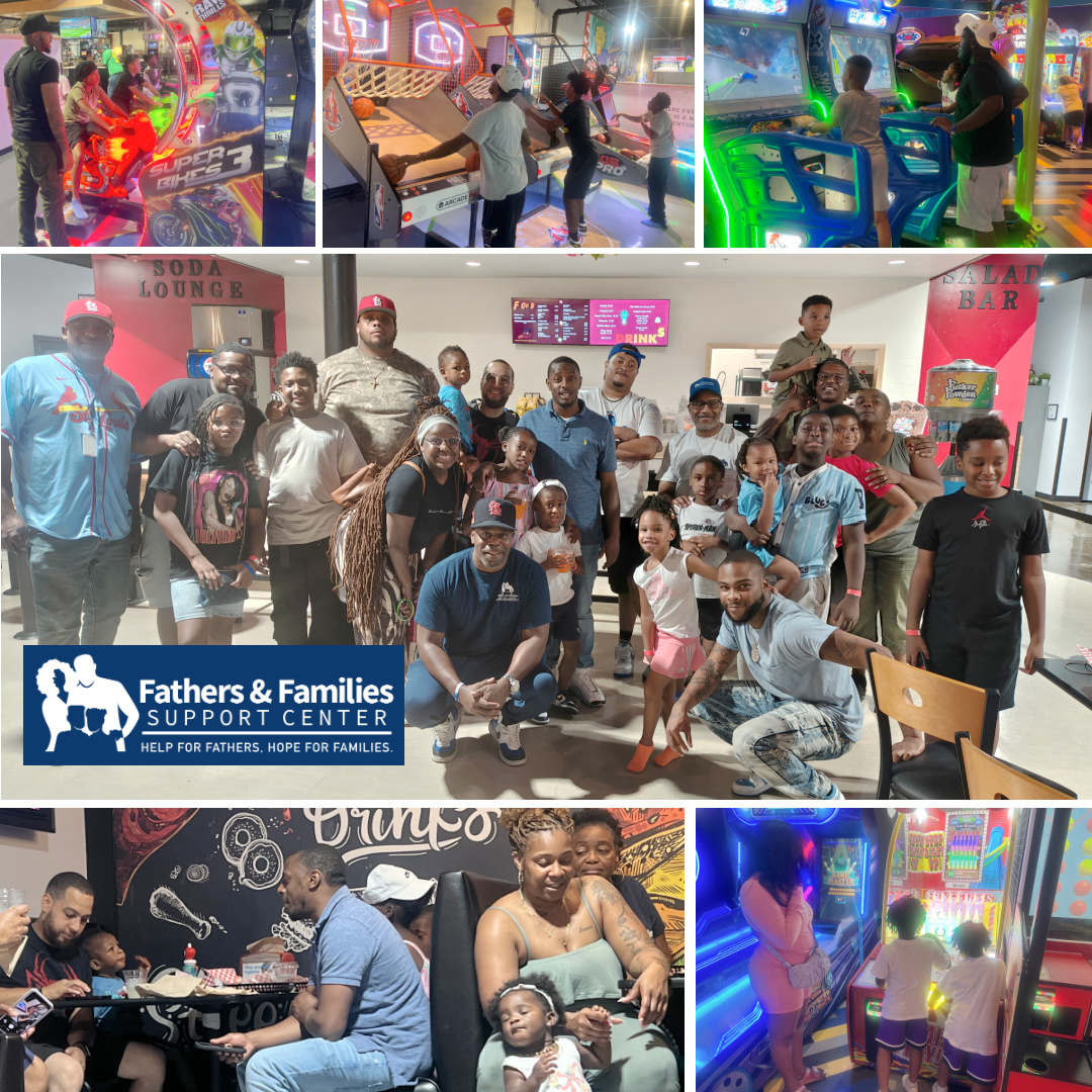 A day of fun, food, and family! ❤️ Dads &amp; moms from our six-week program enjoyed a special bonding day with their children. Thank you to our generous donors and friends for making days like this possible! #FFSC #ParentingSkills #FamilyBonding #StLouisFamilies #MakingADifference