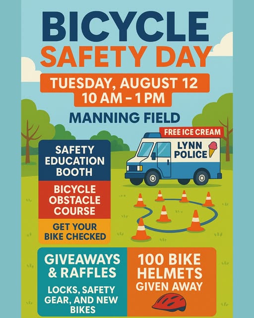 The annual Bike Safety Day is tomorrow!  Join us at Manning Field from 10am-1pm!