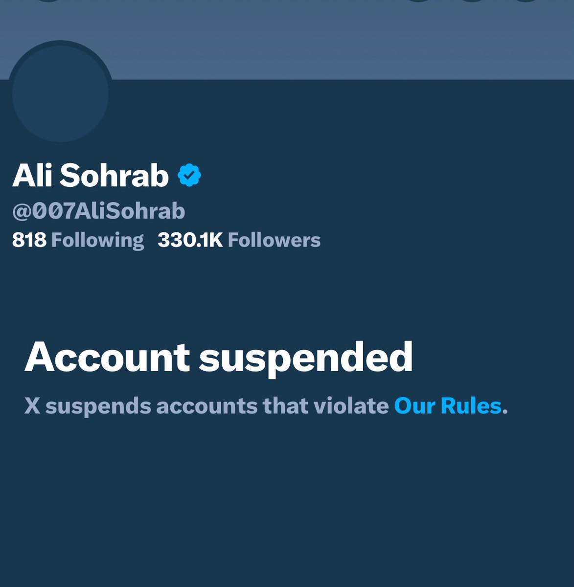 MdIbrahimAE's tweet photo. . @X kindly reinstate @007AliSohrab.
It’s unjust to suspend accounts solely on the basis of coordinated mass reporting by vested interests.

#KudratKaBulldozer
#IStandWithAliSohrab https://t.co/MM20CJaDZp