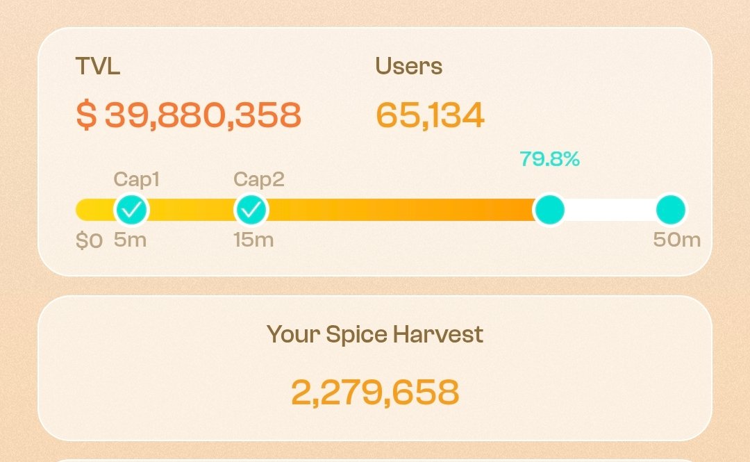The CryptoHarry🥷 (@harrybee_yhu) on Twitter photo Three months in, and the <a href="/gaib_ai/">GAIB 🟠 | RWAiFi</a> SPICE Harvest is almost over.
On Aug 17, it all shifts to The Final Spice, the last sprint before AID & sAID hit mainnet.
In that time, AID Alpha has pulled in nearly $40M TVL from 60k+ wallets, expanded to Arbitrum, Base, Story Protocol & Sei, Three months in, and the <a href="/gaib_ai/">GAIB 🟠 | RWAiFi</a> SPICE Harvest is almost over.
On Aug 17, it all shifts to The Final Spice, the last sprint before AID & sAID hit mainnet.
In that time, AID Alpha has pulled in nearly $40M TVL from 60k+ wallets, expanded to Arbitrum, Base, Story Protocol & Sei,