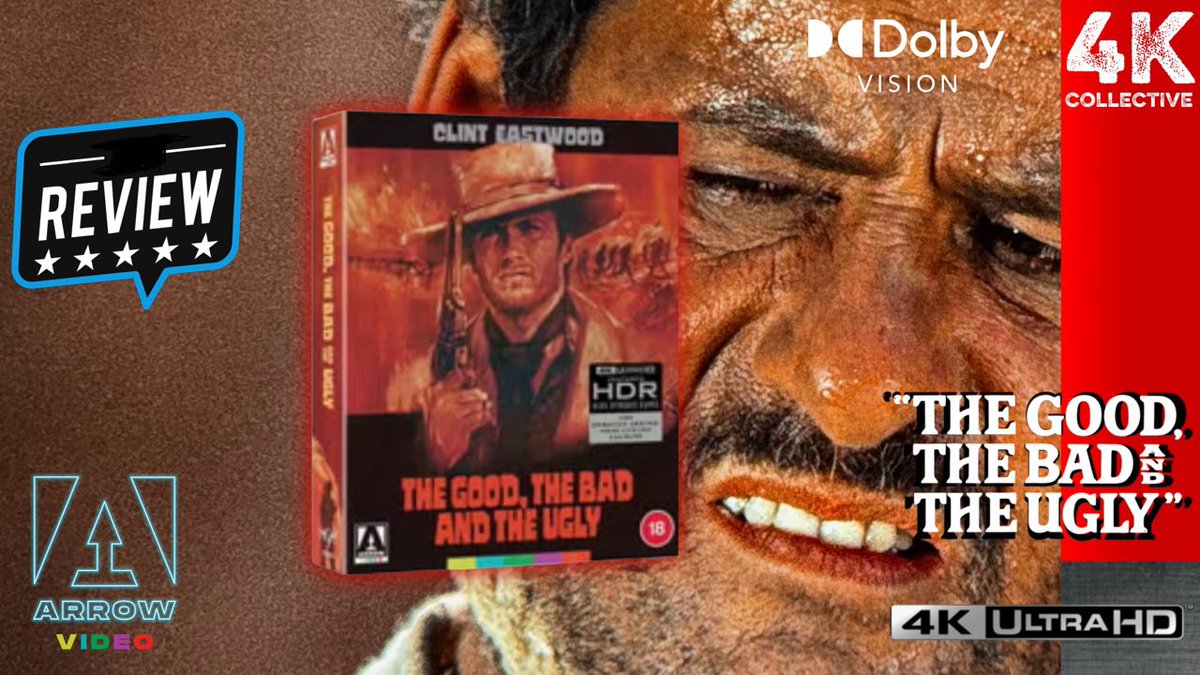 the4kCollectivE's tweet photo. I’ve done the unboxing but how does it look ?
Sergio Leone's The Good, The Bad And The Ugly @ArrowFilmsVideo 4K @UltraHDBluray LE Video Review
https://t.co/aKG7gXgrKh
#PhysicalMedia #4K #UHD #UltraHD #spaghettiwestern #western #DollarsTrilogy @ClintEastwoodMP https://t.co/kfxRoaSx3g
