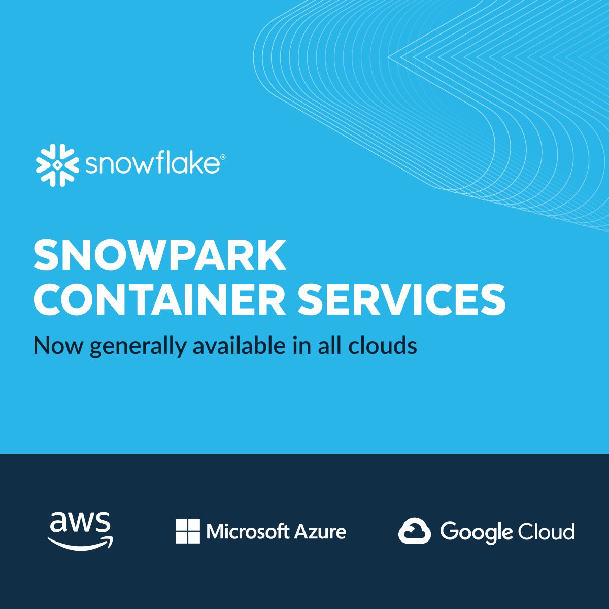 Extensibility in Snowflake is now ready in all three clouds. Snowpark Container Services is now generally available on GCP, joining AWS and Azure! 🚀 

GCP customers can now deploy any open source model or run apps or container workloads securely in Snowflake alongside your