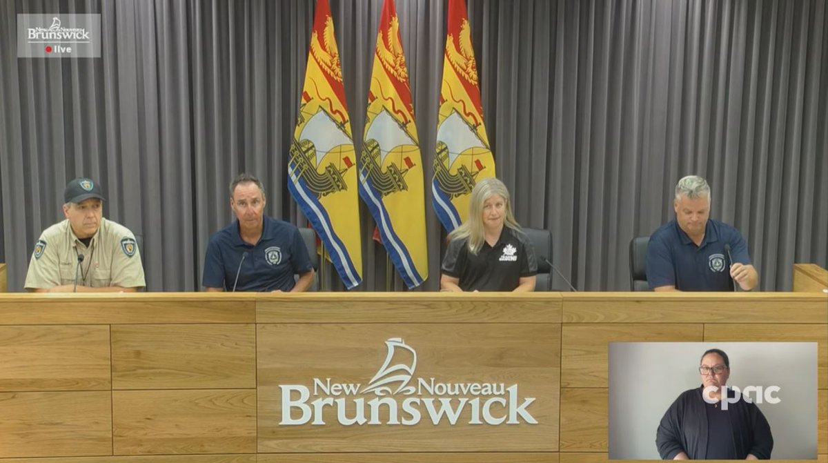 CPAC_TV's tweet photo. LIVE: New Brunswick Premier Susan Holt provides update on wildfire situation
➡️https://t.co/V5P5Zi6QAu
EN DIRECT : La PM du Nouveau-Brunswick Susan Holt fait le point sur les feux de forêt
➡️https://t.co/mJsGlBcJgK
#nbpoli | #polnb | #cdnpoli | #polcan https://t.co/l1pQFAWjJS