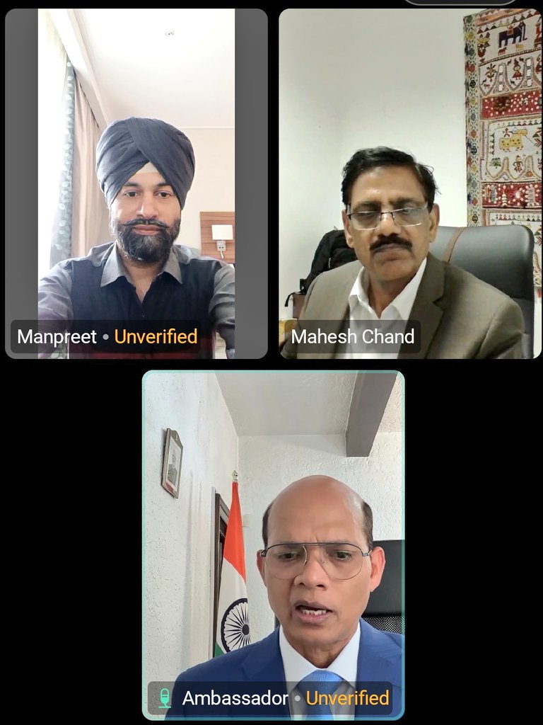 RtnManpreet (@rtnmanpreet) on Twitter photo Honour to take guidance from H.E. <a href="/manojifs/">Manoj Mohapatra</a> Ambassador <a href="/eoiromania/">India in Romania</a>. Discussions focussed on prospects of bilateral trade & economic relations including participation of Indian companies in next Business Forum at Timisoara to foster collaboration between 🇮🇳-🇷🇴
<a href="/MEAIndia/">Randhir Jaiswal</a> <a href="/ICIBIndia/">Indian Chamber Of International Business</a> Honour to take guidance from H.E. <a href="/manojifs/">Manoj Mohapatra</a> Ambassador <a href="/eoiromania/">India in Romania</a>. Discussions focussed on prospects of bilateral trade & economic relations including participation of Indian companies in next Business Forum at Timisoara to foster collaboration between 🇮🇳-🇷🇴
<a href="/MEAIndia/">Randhir Jaiswal</a> <a href="/ICIBIndia/">Indian Chamber Of International Business</a>