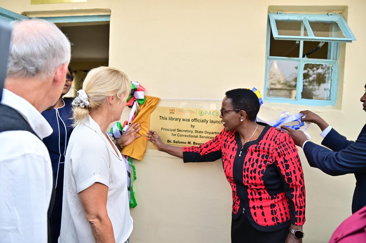 CorrectionalKE's tweet photo. The State Department for Correctional Services has prioritized education and training in its reformation and rehabilitation efforts targeting young offenders.
Speaking at the Nairobi Boys Probation Hostel during the launch of a library, Correctional Services Principal Secretary Dr. Salome Beacco said empowering young offenders with knowledge remains key to their eventual transformation and reintegration back in the society.
“Through formal schooling, vocational training, and comprehensive programs, we equip our young clients with tools for productive, crime-free lives after their release.” Observed the PS.
She termed the launch of the library, whose concept is planned to be replicated across all the 8 probation hostels in the country, as a transformative step toward turning correctional learning spaces into vibrant hubs of knowledge, creativity, and positive engagement. 
While lauding the International Children's Aid Network for the support towards the establishment of the library, the PS said such collaborations help bridge existing resource gaps.
Probation and Aftercare Service Secretary Dr. Christine Obondi said the launch of the library was a testament to the commitment of the State Department to empower young offenders and ultimately reduce the likelihood of reoffending.
Welfare, Sports and rehabilitation Director at the Kenya Prisons Service Susan Majere described the launch as a significant journey towards deepening opportunities for young offenders.
Education and training director at the State Department Dr. Margaret Mutuma termed the latest development as proof that the department remains committed to positively transforming the lives of young offenders through education.
The library will provide both physical and digital learning resources for the beneficiaries through the use of Kolibri educational platform and toolkit which provides a large library of open educational resources, such as lessons, digital story books and interactive exercises, that can be accessed without an internet connection.
According to Dr. Marc Hauser, of the International Children's Aid Network, the resource center will open up a world of alternatives for the beneficiaries and cushion the young offenders from the vulnerability arising from past trauma.