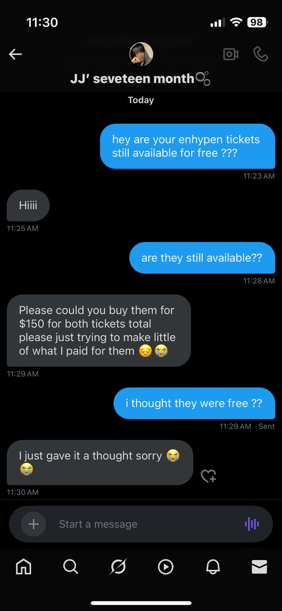 milktuans's tweet photo. their free tickets aren't even free btw they're still tryna scam for money !! do NOT fall for this 😭 https://t.co/5h1yvBPTnJ