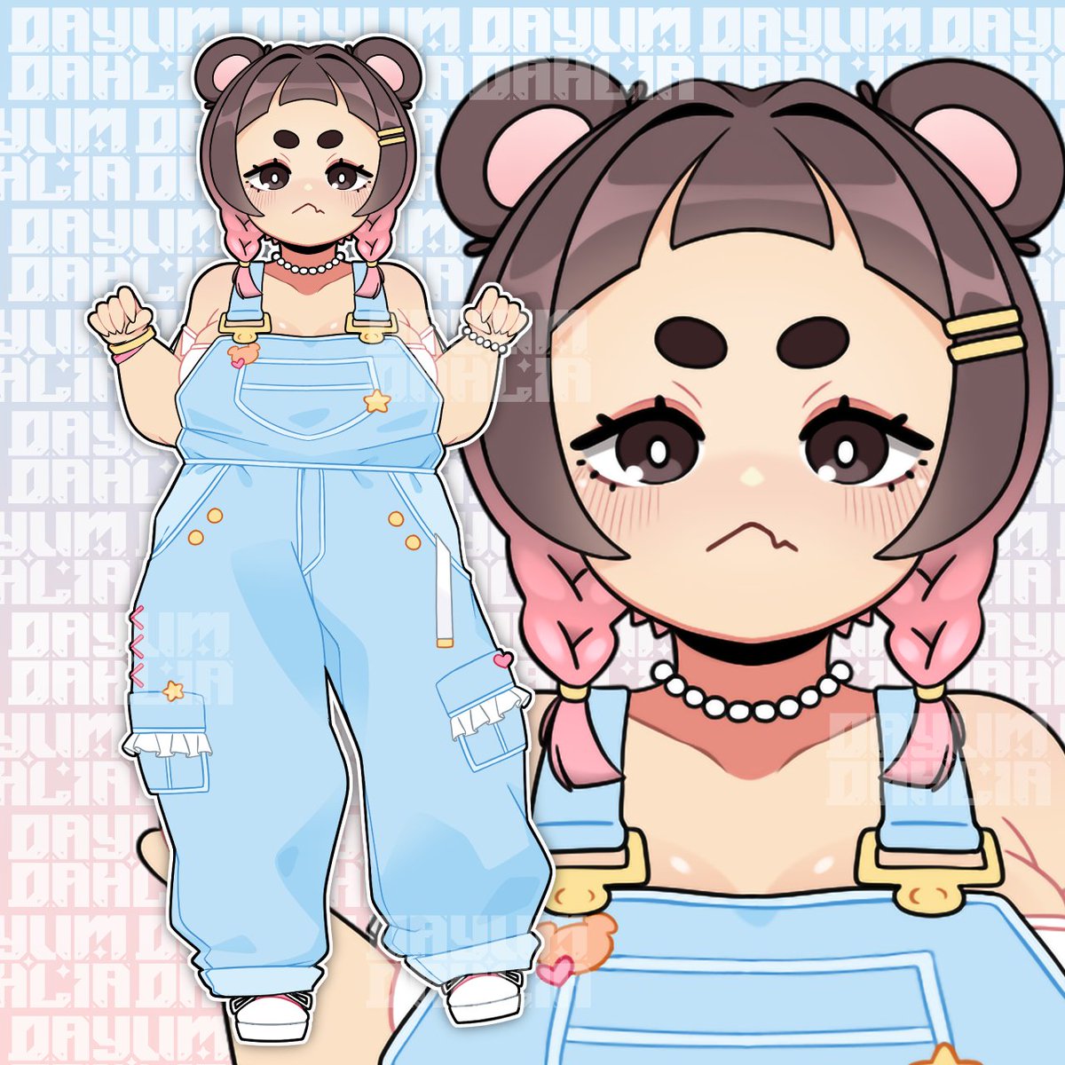 I made another adoptable! I've (temporarily) named her Kumama! She's unBEARably cute! (sorry, the pun was right there-)

⟳ is appreciated💖🐻