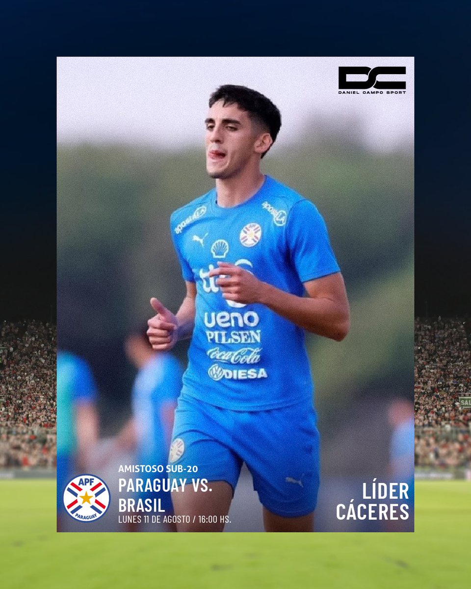 LÍDER CÁCERES jugador #DCSport  del <a href="/a_tembetary/">Club Atlético Tembetary</a> titular con la <a href="/Albirroja/">Selección Paraguaya</a> Sub 20 para el amistoso internacional ante <a href="/CBF_Futebol/">brasil</a>.
¡Vamos, Lider!
.
.
.
.
#JugadorDCSport